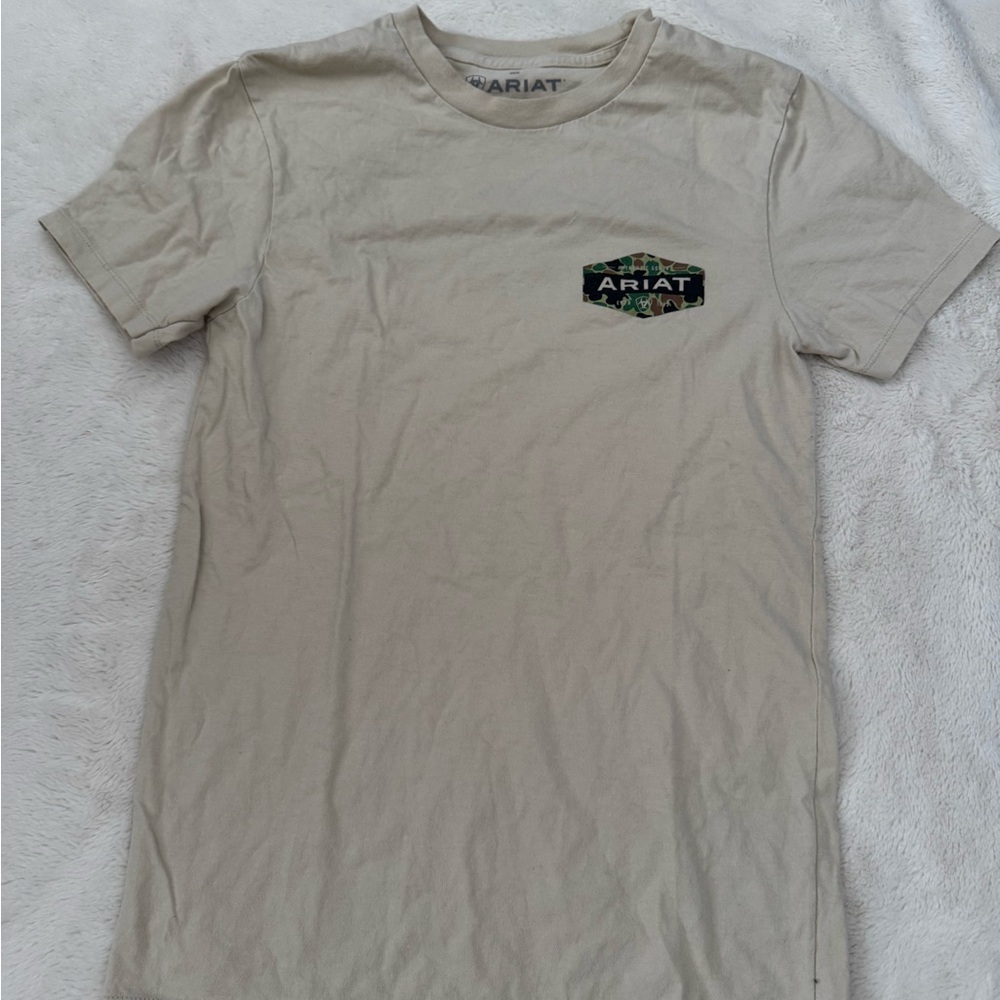 Ariat Men's Beige Short Sleeve Tee
